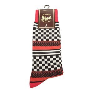 MEN'S ST. PATRICK BLK-WHT-GRY CHECKERBOARD PATTERN ANKLE LENGTH DRESS SOCK S34-2